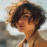 Coupe courte décoiffée pour cheveux épais et volumineux