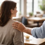 Toucher l'épaule d'une femme : signification et lecture du geste