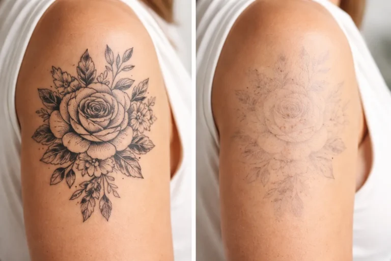 Tatouage blanchi : ce que ça veut dire, tout de suite et dans le temps