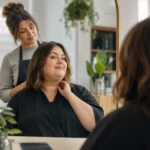 Coupe de cheveux pour femme ronde avec double menton : comment choisir sans se tromper